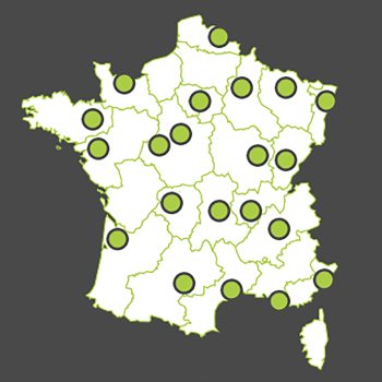 Carte des villes de France où intervient AES Protection